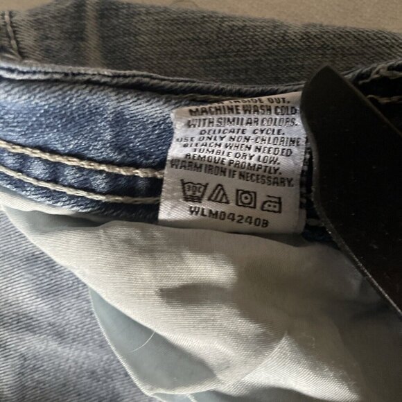 Miss Me Womens Bootcut Jeans With Embellished Pockets Size 29 Blue Denim Cotton - Picture 6 of 8